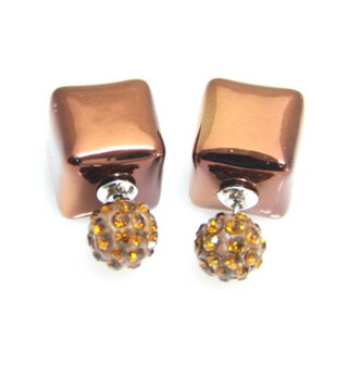 Drop Earrings Brown