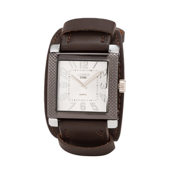 Leren Horloge - Dikke Band - 5cm Breed - Bruin