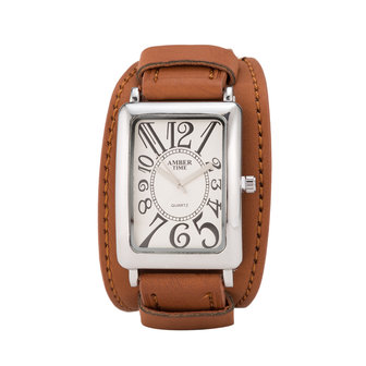 Leren Horloge - Dikke Band - 5cm Breed - Bruin