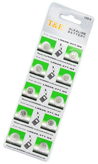 AG4 Button cell 200 pieces - batteries for watches - Alkaline 1,55V