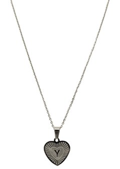 RVS Letter Y Ketting met Hartje - Zilver Kleur