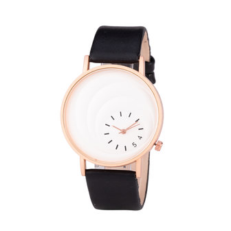 Leren Dames Horloge - Zwart &amp; Ros&eacute;