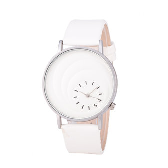 Leren Dames Horloge - Wit &amp; Zilver