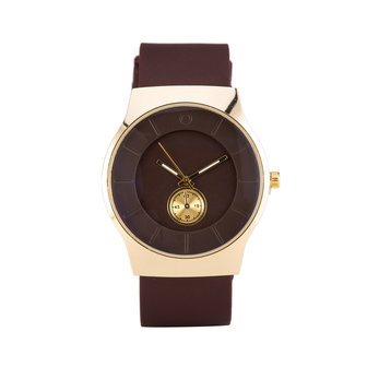 Quartz Horloge (35mm) - Bruin &amp; Goud