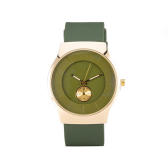 Quartz Horloge (35mm) - Groen &amp; Goud