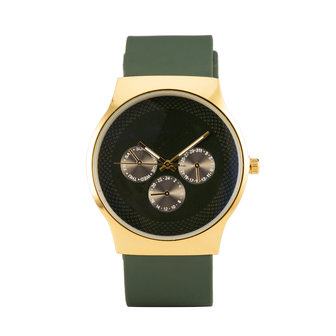 Quartz Horloge (35mm) - Groen &amp; Goud
