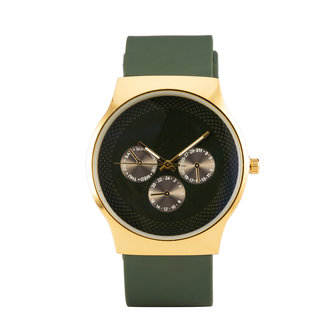 Quartz Watch (35mm) - Groen &amp; Gold