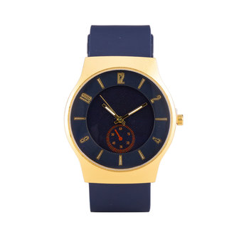 Quartz Horloge (35mm) - Blauw &amp; Goud