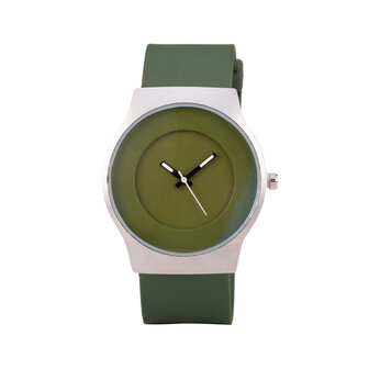 Quartz Horloge (35mm) - Groen &amp; Zilver