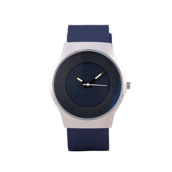 Quartz Horloge (35mm) - Blauw &amp; Zilver