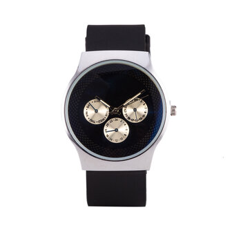 Quartz Watch - Black &amp; Silver