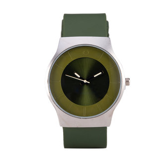 Quartz Horloge - Groen &amp; Zilver