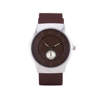 Quartz Horloge - Bruin &amp; Zilver