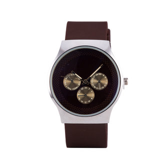 Quartz Horloge - Bruin &amp; Zilver