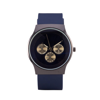 Quartz Horloge - Zwart &amp; Blauw