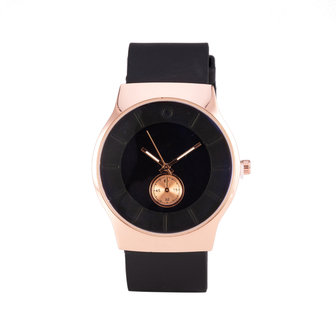 Quartz Watch - Black &amp; Ros&eacute;