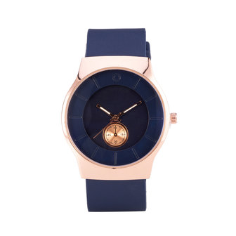 Quartz Watch - Blauw &amp; Ros&eacute;
