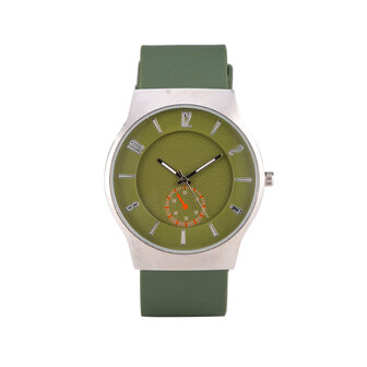 Quartz Horloge - Groen &amp; Zilver