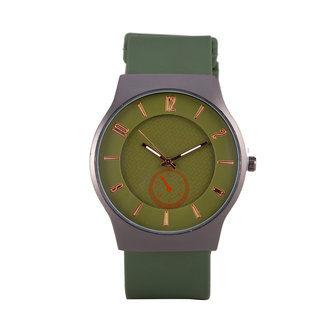 Quartz Horloge - Groen &amp; Zwart