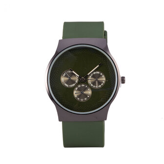 Quartz Horloge - Groen &amp; Zwart