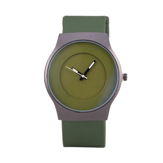 Quartz Horloge - Groen &amp; Zwart