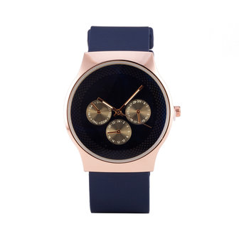 Quartz Horloge - Blauw &amp; Ros&eacute;
