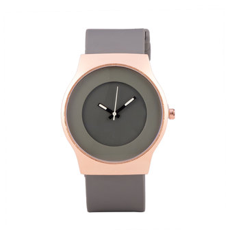 Quartz Horloge - Grijs &amp; Ros&eacute;