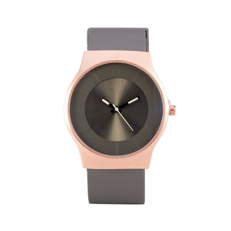 Quartz Horloge - Grijs &amp; Ros&eacute;