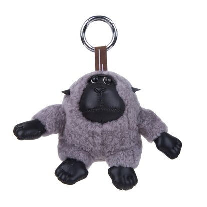 Sleutelhanger / Tashanger Baby Gorilla 15 cm Groot - Grijs