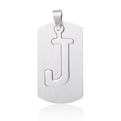 Pendant Letter J STAINLESS STEEL