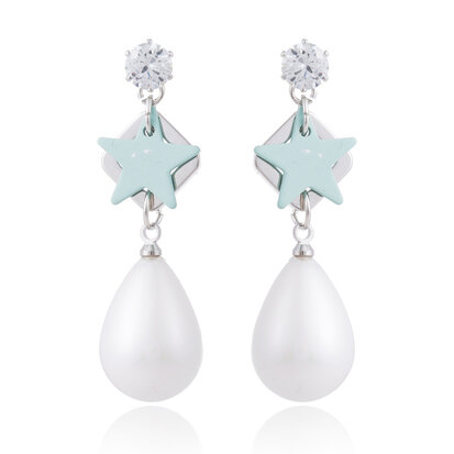  EARRING WITH STAR & DROP