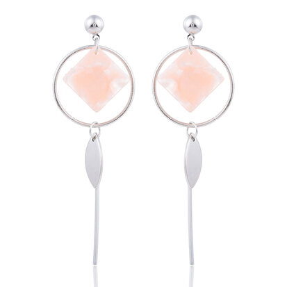  EARRING WITH SQUARE ABSTRACT