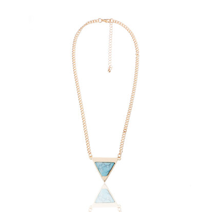 Statement Ketting - Driehoekige Marmer Look