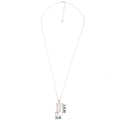 Statement Ketting met marmer look pendant 