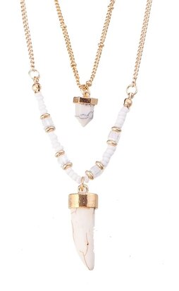 Statement Ketting - Marmer Look Pendant 