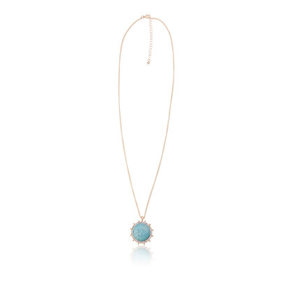 Statement Ketting - Sun Marmer Look Pendant 