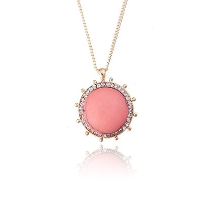 Statement Ketting - Sun Marmer Look Pendant 