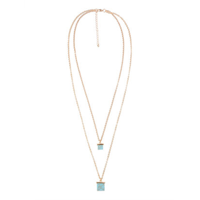 Statement Ketting - Marmer Look Pendant 