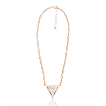 Statement Ketting - Marmer Look Pendant 