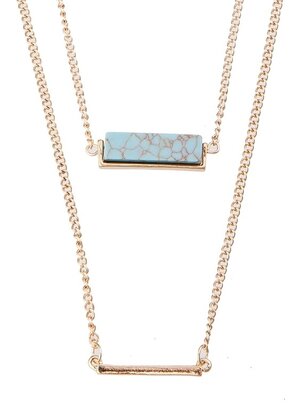 Statement Ketting - Marmer look pendants