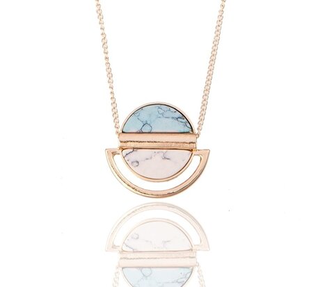 Statement Ketting - Moon & Sun Pendant 