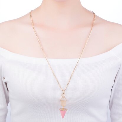 statement ketting - Marmer Look Pendant 