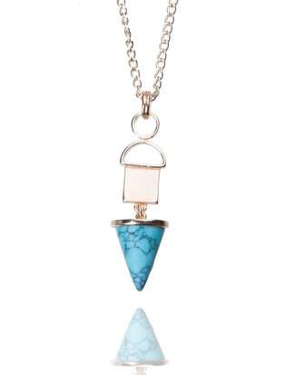 statement ketting - Marmer Look Pendant 