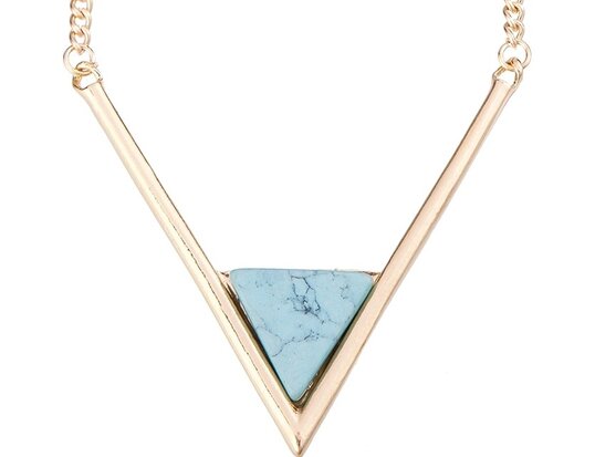 Statement Ketting - Driehoek Marmer Look 