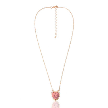 Statement Ketting - Ovaal Marmer Look Pendant