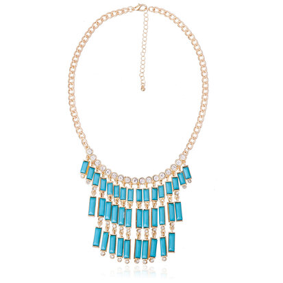 statement ketting - Marmer Look Pendant