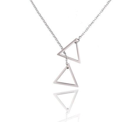 Stainless Steel Ketting Dubbel Driehoek/Double Triangle