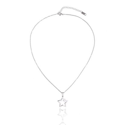 Stainless Steel Necklace With Star / Star