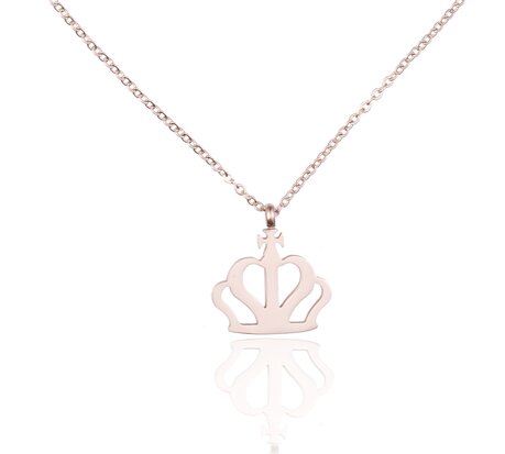 Stainless Steel Necklace With Crown / Crown