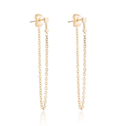 ROESTVRIJ STAAL CHAIN EARRING ARROW